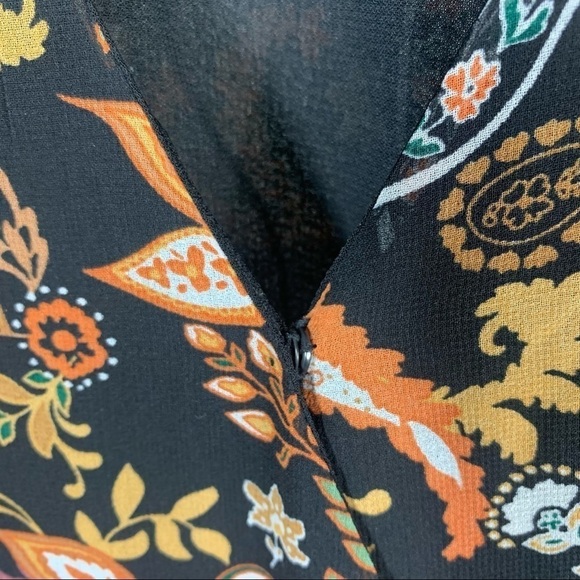 Estelle Love Potion Dark Floral Long Sleeves Midi Dress Size 1X - Picture 8 of 15